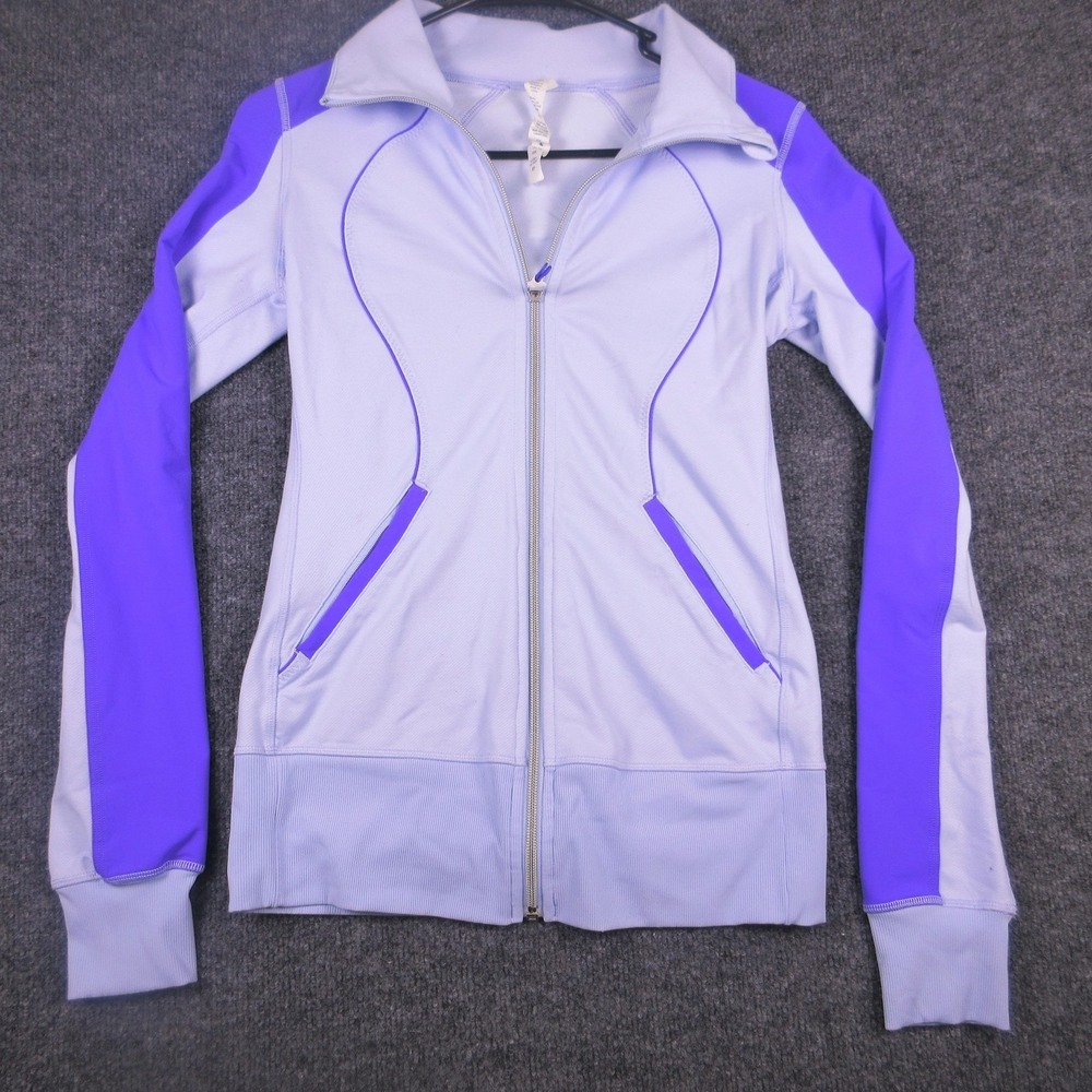 Lululemon Define Jacket Womens 4 Purple Full Zip Thumbholes Running Yoga
